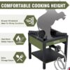 0013dac32d9f4351 260,000 BTU Outdoor Propane Gas Stove with 0-30 PSI Adjustable Regulator and Steel-Braided Hose for Outdoor Home Cooking and Turkey Frying