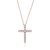 001e48e9bfce16e8 K.NOBSPIN 3mm Round Cut D VVS1 Moissanite Cross Pendants Necklace For Women Sterling Sier Christian Diamond Neck Chain