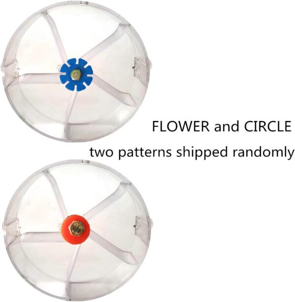 Bird Creative Foraging System Wheel Seed Food Ball Rotate Training Toy for Small and Medium Parrots Parakeet Cockatiel Conure (Clear)