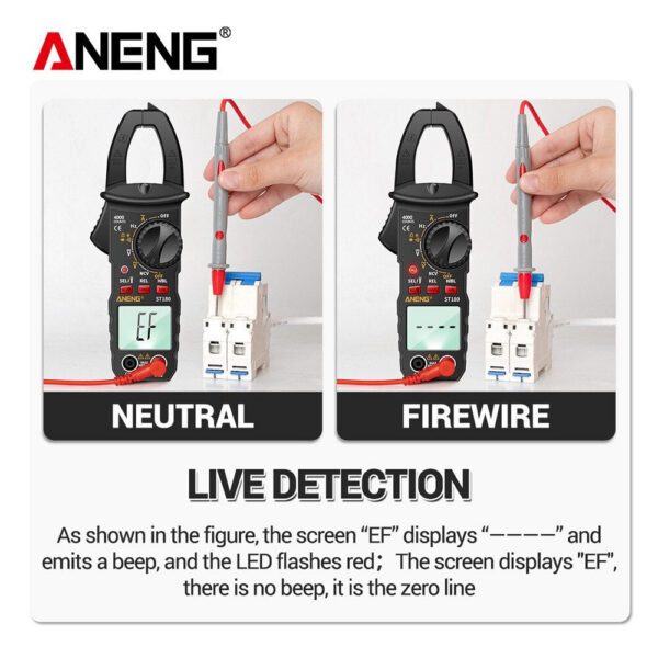 002424d24bc08c39 ANENG ST180 AC Current Clamp Meter Digital 4000 Counts Multimeter Ammeter Voltage Tester Car Amp Hz Capacitance NCV Ohm Tool