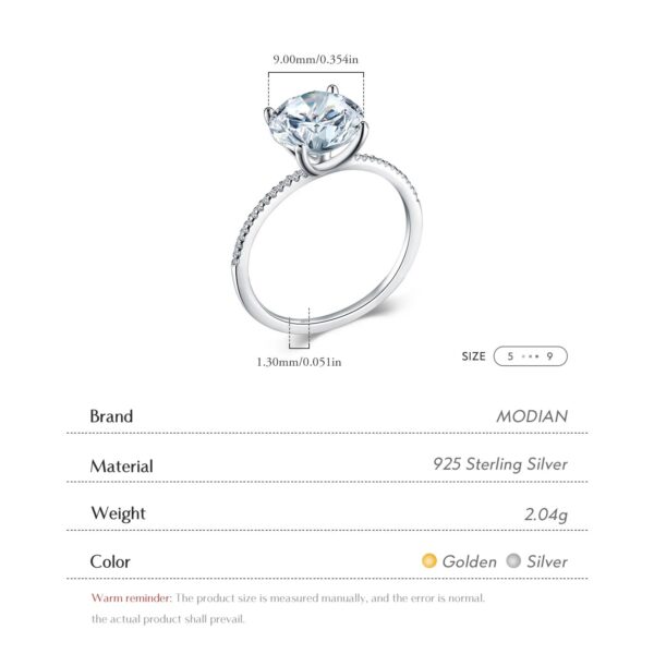 00258b24cedb19cb 2023 Classic Luxury Real Solid 925 Sterling Silver Ring 3Ct 10 Hearts Arrows Zircon Wedding Jewelry Rings Engagement For Women
