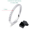 Smyoue Plated 0.57ct Full Enternity Moissanite Ring Forn Women S Sterling Sier Matching Diamond Band Wedding Jewelry