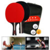 002972c5d49befd7 Table Tennis Racket 2 Rackets & 3 Balls Table Tennis Paddles Professional Ping Pong Paddle with Bag for Beginners Training Game