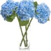 002c11ae94d17ace 3PCS 22 inch Realistic Artificial Hydrangea Large Real Touch Flowers Artificial Flowers Dry Flowers Outdoor Wedding Christmas Office Family Party Living Room Table Decoration (Blue)