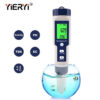 Yieryi TDS EC PH Saity Meter ORP H2 S.G TEMP Water Quality Monitor Solution Fertilizer Resistivity Tester for Pools,Aquariums