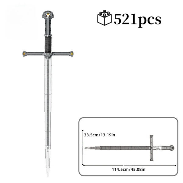 Creative Famous Samurai Sword Weapon Model Building Blocks Lord of Rings Bricks Assembly Toys Kid Christmas Gifts for Boys