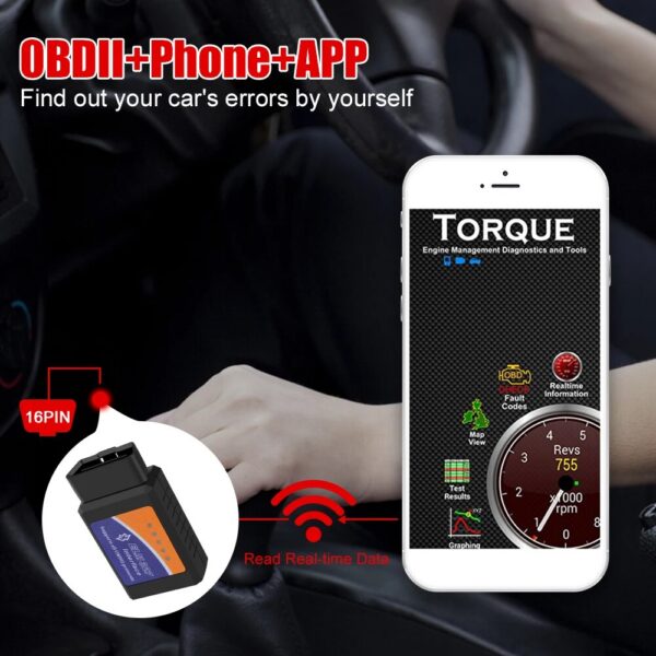ELM 327 V2.1 Code Reader Bluetooth ELM327 OBDII Auto Accessories OBD2 Car Diagnostic Tools Scanner Universal
