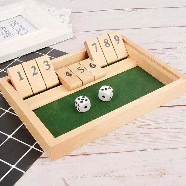 005dc78455b5b6f1 Dee Four Sided 10 Numbers Shut The Box Board Game Set Dice Party Club Drinking Games for Adults Families