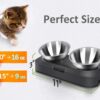 00661cb41ec55a22 Stainless Steel Cat Food Bowl, 15-Angle, Ergonomic Design Reduces Vomiting