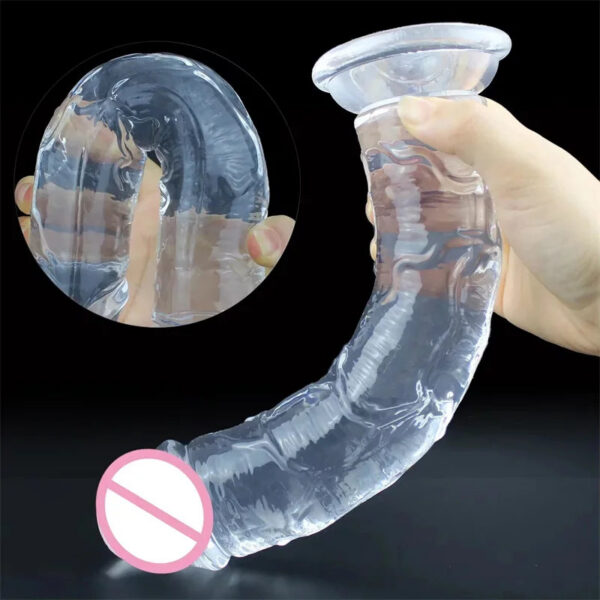 006a0cb725221b95 7 Size Realistic Dildo Jelly Penis Suction Cup Dildo Big Dick Female Masturbator Clitoral Stimulator Lesbian Sex Toys For Women
