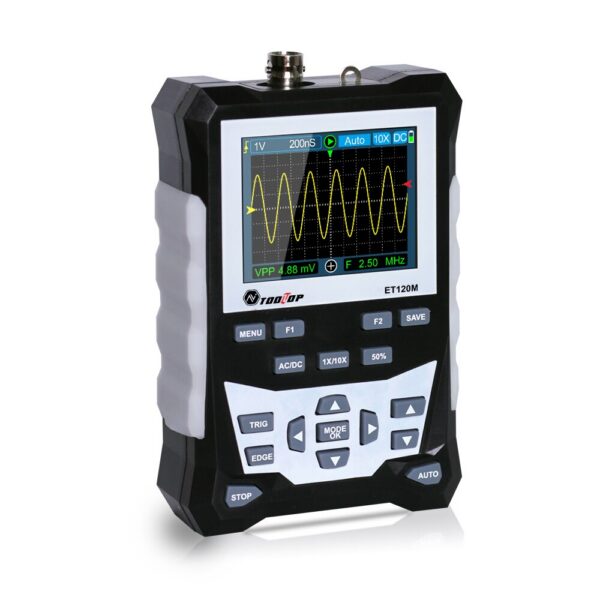 006b7346b85f092c TOOLTOP ET120M 120MHz Handheld Digital 1Mhz Square Wave Signal Output Auto Oscilloscope for Electrical Car Repair