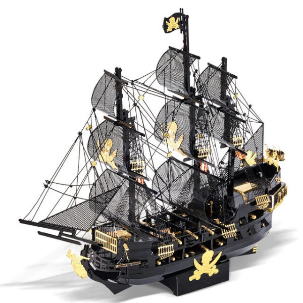 0081779615684280 Piececool 3D Metal Puzzles Pirate Ship Building Blocks The Queen Anne's Revenge DIY Boat Toys Jigsaw Christmas Gifts for Adult