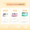 008932c06d5a3d3f Pawaii Small Dog Bowls, 12oz Food Water Bowl Designed for Puppies and Cats with Non-Slip Rubber Base, Upgraded Metal Insulated, Double Stainless Steel Bowls