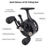 LEOFISHING CNC Ice Fishing Wheel Winter Quick Release Reel 3+1 Metal Spool Coil Smooth Lure Fish Equipment Accessories