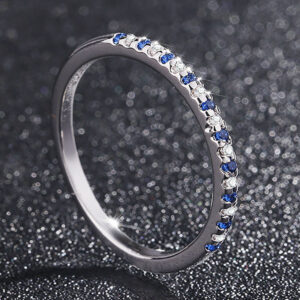S Sterling Sier Real Natural Sapphire Engagement Wedding Jewelry for Women Anillo Bizuteria Bijoux Jewellery Ring
