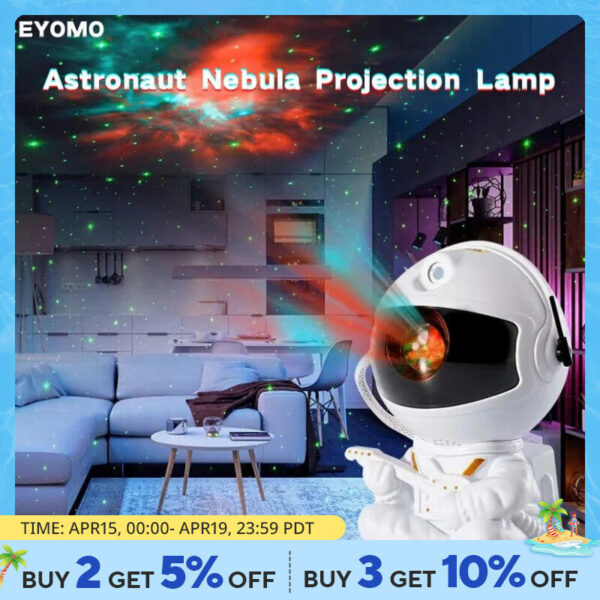 Astronaut Starry Sky Full of Stars Ambient Spaceman Laser Nebula Water Ripple Bedroom Projection Light