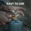 Fire-Maple FMS-300T Ultralight Titanium Backpacking Camping Gas Stove | 2600W Pocket Backpacking Cooking Folding Burner | Outdoor Trekking Hiking Fishing (Orange)