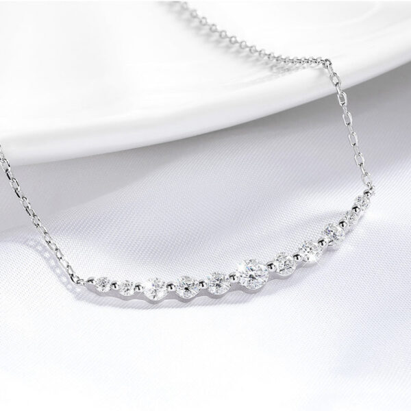 Smyoue Total 1.1ct All Moissanite Necklace for Women Sparkling Lab Diamond Pendant Jewelry 100% S Sterling Sier GRA