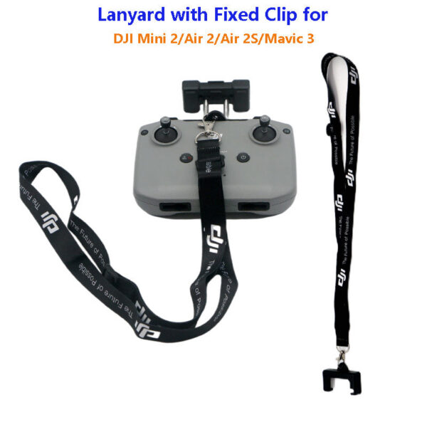 Remote Controller Lanyard NeckStrap w Fixed Clip Hook for MINI 2/Mini 4 Pro/Air 2S/Mavic 3 DJI RC 2 N2 Drone Accessories