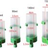 00ea4dcf859449a6 2Pcs Automatic Bird Feeder Bird Waterer & Feeder Parakeet Hanging Food Dispenser Bird Cage Accessories for Parrots Budgie, Cockatiel, Lovebirds (150 ml / 5.1 oz)