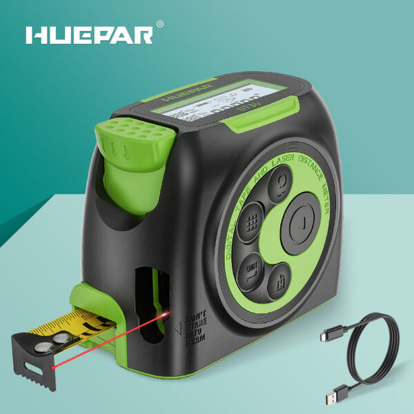 Huepar DT30 Tape Measure Distance Meter Measuring Digital Laser Rangefinder High Precision With LCD Display