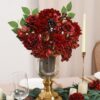 00f630b1b870f8b8 Floweroyal Artificial Flowers Combo Dusty Blue Flowers Mix Silk Flowers Dahlia Roses with Stems for DIY Wedding Bridal Bouquets, Baby Shower, Floral Arrangement, Table Centerpieces, Home Decorations.