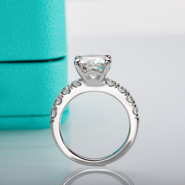 00f687b58a6848ae AnuJewel 4.3cttw D Color Moissanite Engagement Sterling Sier Gold Plated Lab Created Diamond Wedding Band Rings