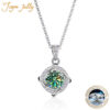 00fd75fadf4978be JoyceJelly 6.5mm 1ct Moissanite Necklace For Women S Sterling Sier Jewelry Lab Created Diamond Pendant Clavicle Chain Gift
