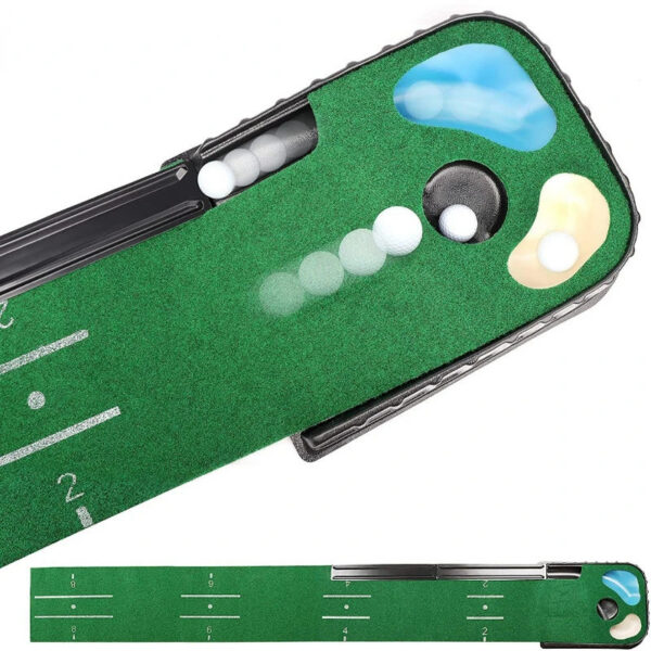 010261b125093871 PGM Golf Indoor Putting Mat Putter Trainer Green Carpet Practice Set Ball Return Mats PM005