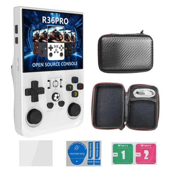 NEW R36PRO Retro Handheld Game Console ux System 3.5 Inch IPS Screen Portable Pocket Video Player 64GB Games