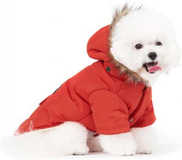 010e4d108221da66 Cat Dog Doggie Down Jacket Hoodie Coat Pet Clothes Warm Clothing for Small Dogs Winter Black L