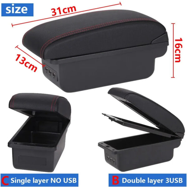 0114c543a59ca9a4 For Volkswagen UP Armrest Box For Skoda Citigo VW UP Seat Mii Car Armrest Console Storage Box Cup Holder Car Accessories