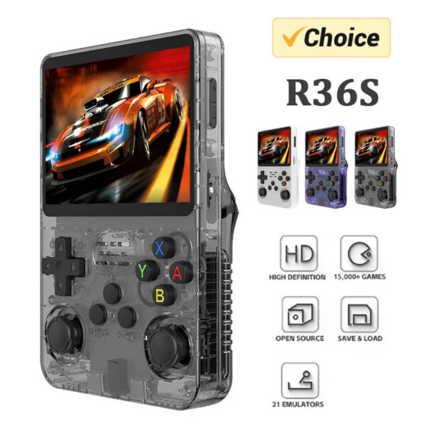 0123b91074742b66 R36S Retro Handheld Game Console Linux System 3.5 Inch IPS Screen R35s Pro Portable Pocket Video Player 64GB Games