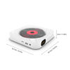 Portable Bluetooth Speaker Stereo Players LED Screen Wall Mountable CD Music Player with IR Remote Control FM Radio