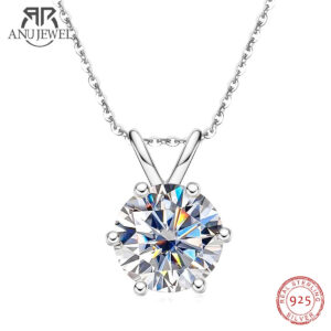 012f920b6d55a9a4 AnuJewel 1ct 3ct 5ct D Color Moissanite Diamond Top Quality 18K Gold Plated Pendant Necklace Fine Jewelry Gifts Wholesale