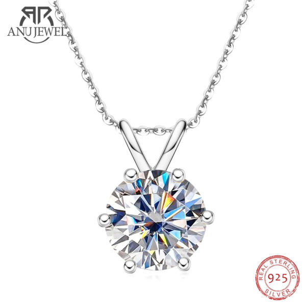 012f920b6d55a9a4 AnuJewel 1ct 3ct 5ct D Color Moissanite Diamond Top Quality 18K Gold Plated Pendant Necklace Fine Jewelry Gifts Wholesale
