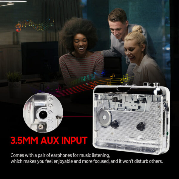 Music Player USB Converter Walkman MP3 Laptop PC for Vista Battery Cassette Tape to CD Headphone Travel