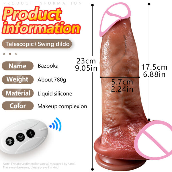 Big Telescc Realistic Vibrator Heating Thrusting Dildo Sex Toy G-spot Anal Stimulation Vibrating for Women