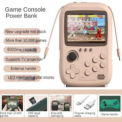 017032c32876c849 DY19 Mini Power Bank Portable Retro handheld Console 6000mAh capacity 3.2 Inch Soft Light Color Screen 10000+ Game