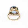 Simple Fashion Light Blue Diamond Female Romantic Engagement Ring Bride Princess Love Anniversary Gift Beach Party Jewelry