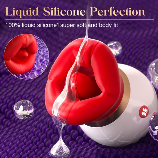 018a2c2c02c9d2bf Vibrator Adult for Women - 3IN1 Mouth-Shaped Vibrator, 10 Tongue Licking 3 Sucking Nipples Anal Clit Sucker Vibrater, G Spot Vibrators Clitoral Stimulator Couples Sex Toys