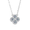 1.2CT Lucky Grass Moissanite Necklace for Women Fine Jewelry 925 Sterling Silver Diamond Pendants Necklaces Valentine's Day Gift