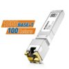 Natalink 10G/2.5/1.25G GBASE-T SFP+ to RJ45 CAT.6a Transceiver Module Auto-Negotiation Ethernet Module SFP+ Copper Cable Adapter