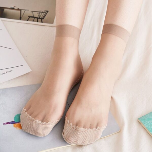 01e96bfd9ba10b8a 10pairs Womens ,Sweat Absorbing Anti-Slip Cotton Bottom Stretch Socks