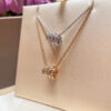 European Exquisite Sterling Sier Full Diamond Snake Head Pendant Ladies Necklace Fashion Brand Jewelry