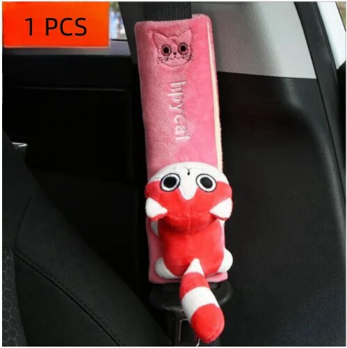 1pcs Car Safety Belt Cover Pads Universal Auto PU Leather Shoulder Cushion Protector Vehicle Seat Strap for Women and Children