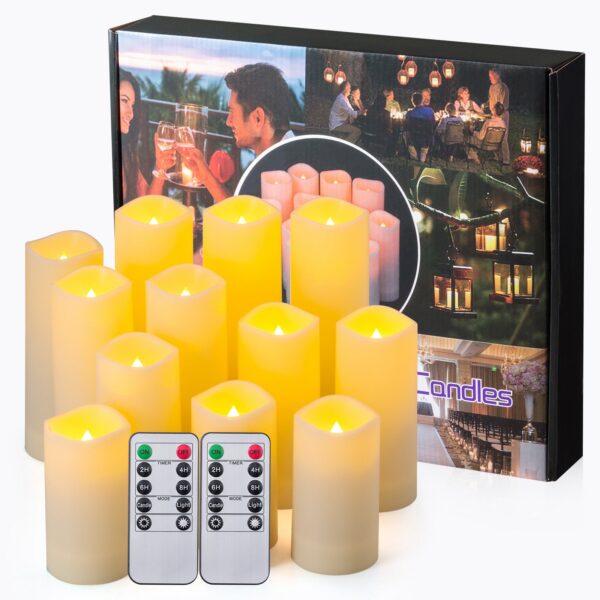021e0d17af8b2ebb 1k LED Flameless Candle Lights Simulated Flame Flickering Tea Light With Remote Control For Home Decoration Battery Operated