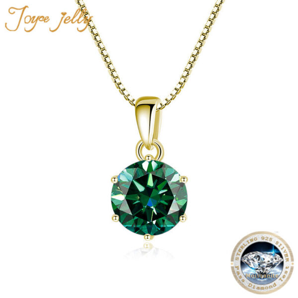 022103862fcbb55e 1CT Moissanite Pendant For Women Simulated Diamond Necklace S Sterling Sier Jewelry Girl Valentine's Day party Gift