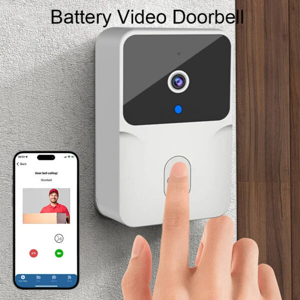 02290963126b0123 Tuya Wireless Video Doorbell Camera WIFI Night Vision Smart Home Security Outdoor HD Door Bell Two Way Intercom Voice Change
