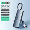 Llano 2 In 1 Video 4K 1080P 60FPS, HDMI to USB 3.0 /Type-C Input Loopout Capture Card for Streaming Work